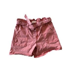Loft Paperbag Pull on Red Shorts Size Large